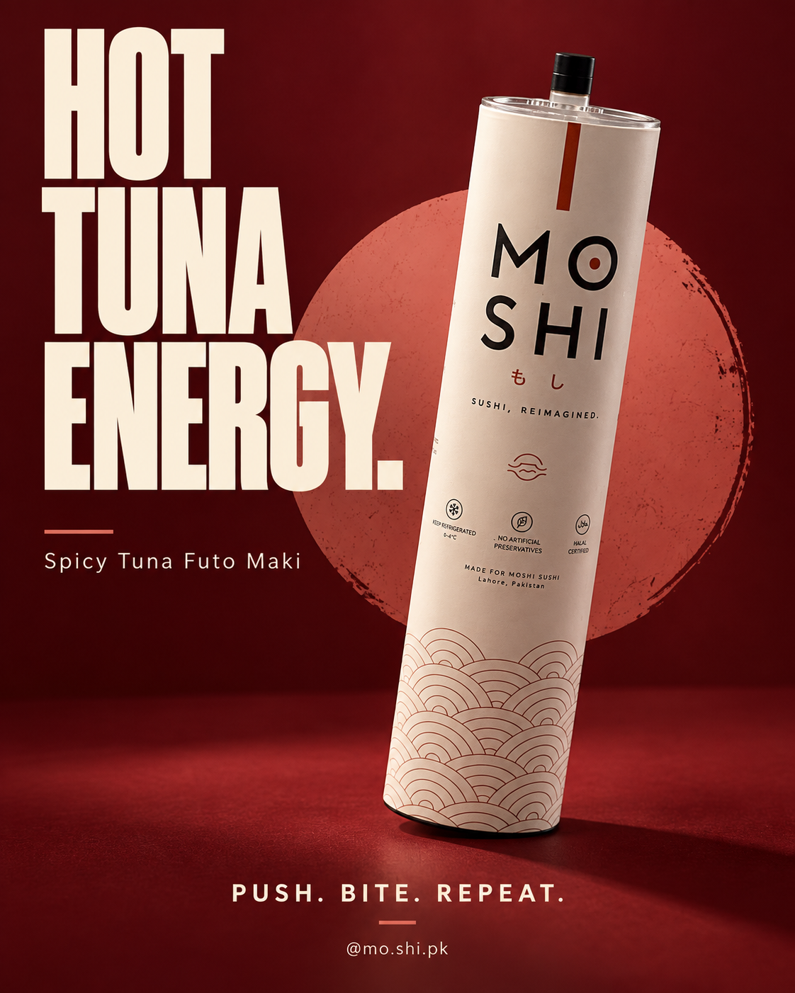 MOSHI Tuna push-pop sushi — Hot Tuna Energy